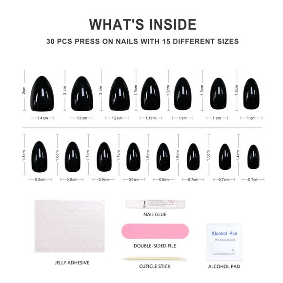Noiréa-SheSlay Soft Gel Press-On Nails – 30pcs Full Kit - Picture 4 of 5